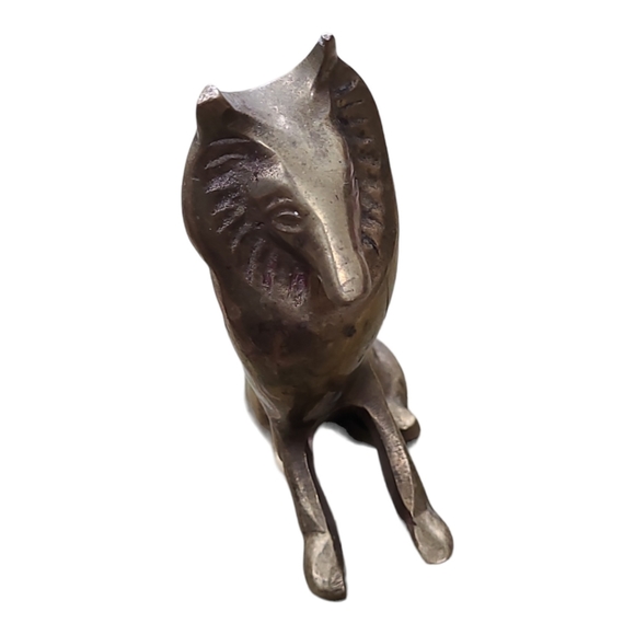 Vintage Solid Brass Collie Dog Figurine - Picture 11 of 12